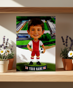 Stevenage Make Me A Bobble Head Personalised Stadium Print Framed Print - Image 2