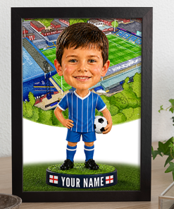 Stockport County Make Me A Bobble Head Personalised Stadium Print Framed Print
