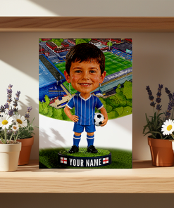 Stockport County Make Me A Bobble Head Personalised Stadium Print Framed Print - Image 2