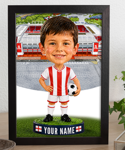 Stoke City Make Me A Bobble Head Personalised Stadium Print Framed Print