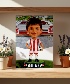 Stoke City Make Me A Bobble Head Personalised Stadium Print Framed Print - Image 2