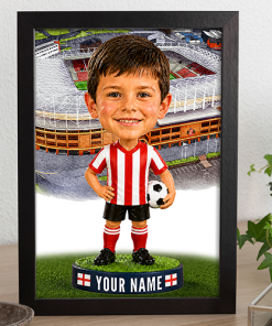 Sunderland Make Me A Bobble Head Personalised Stadium Print Framed Print