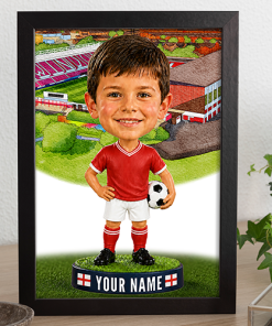Swindon Town Make Me A Bobble Head Personalised Stadium Print Framed Print