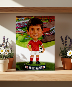 Swindon Town Make Me A Bobble Head Personalised Stadium Print Framed Print - Image 2