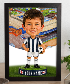 West Brom Make Me A Bobble Head Personalised Stadium Print Framed Print