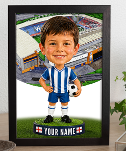 Wigan Athletic Make Me A Bobble Head Personalised Stadium Print Framed Print
