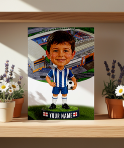 Wigan Athletic Make Me A Bobble Head Personalised Stadium Print Framed Print - Image 2