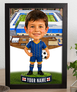 Wimbledon Make Me A Bobble Head Personalised Stadium Print Framed Print
