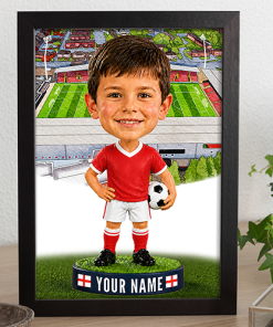 Wrexham Make Me A Bobble Head Personalised Stadium Print Framed Print