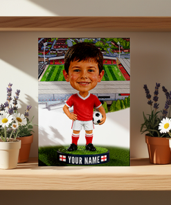 Wrexham Make Me A Bobble Head Personalised Stadium Print Framed Print - Image 2