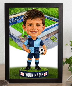 Wycombe Wanderers Make Me A Bobble Head Personalised Stadium Print Framed Print