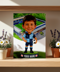 Wycombe Wanderers Make Me A Bobble Head Personalised Stadium Print Framed Print - Image 2