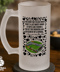 Bromley Frosted Beer Glass I Love You More Than That Love Hearts