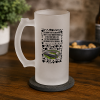 Dunfermline Athletic Frosted Beer Glass I Love You More Than That Love Hearts