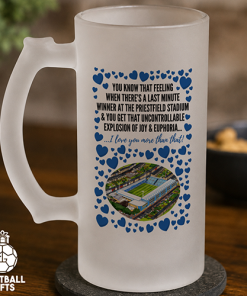 Gillingham Frosted Beer Glass I Love You More Than That Love Hearts