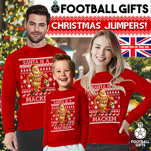 Santa Is A Mackem Christmas Jumper Red Sunderland Jumper - Image 2