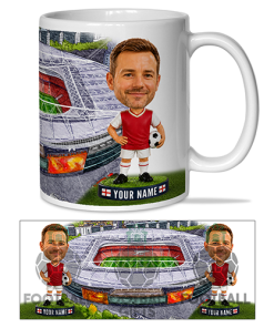 Arsenal Make Me A Bobble Head Stadium Mug Cup Personalised Mug