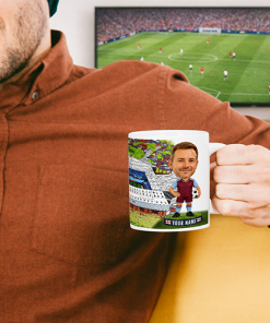 Aston Villa Make Me A Bobble Head Stadium Mug Cup Personalised Mug - Image 2