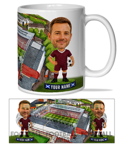 Heart Of Midlothian Make Me A Bobble Head Stadium Mug Cup Personalised Mug