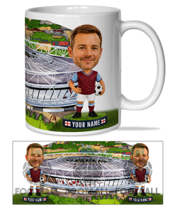 West Ham Make Me A Bobble Head Stadium Mug Cup Personalised Mug