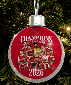 Arsenal Champions Of England 2026 Jumbo Christmas Bauble Tree Decoration