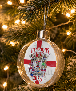 England Ladies Champions Of Europe 2025 Jumbo Christmas Bauble Tree Decoration - Image 2