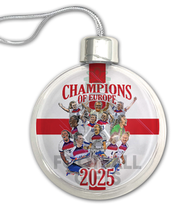 England Ladies Champions Of Europe 2025 Jumbo Christmas Bauble Tree Decoration - Image 3