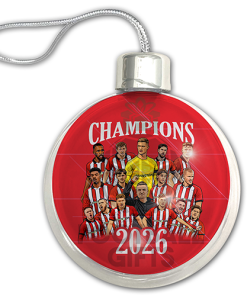 Lincoln City Champions 2026 Jumbo Christmas Bauble Tree Decoration - Image 3
