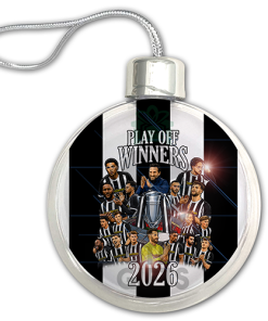 Notts County Play Off Winners 2026 Jumbo Christmas Bauble Tree Decoration - Image 3