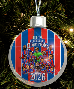 Crystal Palace Europa Conference League Champions 2026 Jumbo Christmas Bauble Tree Decoration