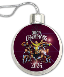 Aston Villa Europa Champions 2026 Jumbo Christmas Bauble Tree Decoration - Image 3