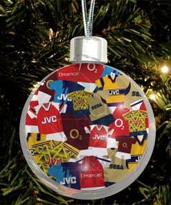 Arsenal Jumbo Christmas Bauble Retro Kit Mash Christmas Tree Decoration