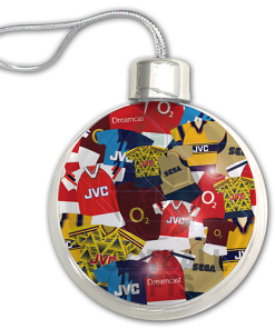 Arsenal Jumbo Christmas Bauble Retro Kit Mash Christmas Tree Decoration - Image 3