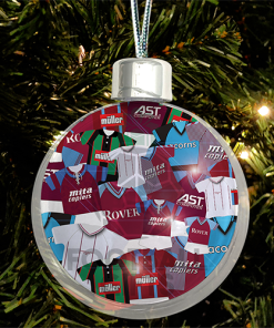 Aston Villa Jumbo Christmas Bauble Retro Kit Mash Christmas Tree Decoration
