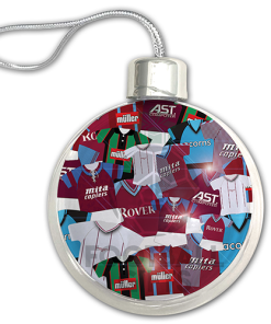 Aston Villa Jumbo Christmas Bauble Retro Kit Mash Christmas Tree Decoration - Image 3