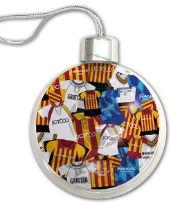 Bradford City Jumbo Christmas Bauble Retro Kit Mash Christmas Tree Decoration - Image 3