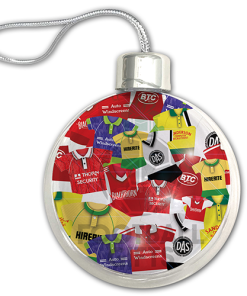 Bristol City Jumbo Christmas Bauble Retro Kit Mash Christmas Tree Decoration - Image 3