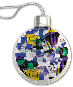 Bristol Rovers Jumbo Christmas Bauble Retro Kit Mash Christmas Tree Decoration - Image 3