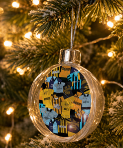 Cambridge United Jumbo Christmas Bauble Retro Kit Mash Christmas Tree Decoration - Image 2