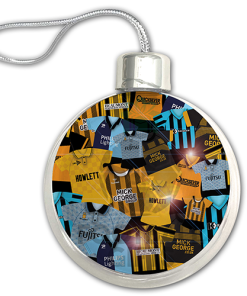 Cambridge United Jumbo Christmas Bauble Retro Kit Mash Christmas Tree Decoration - Image 3