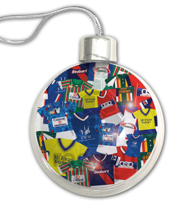 Carlisle Utd Jumbo Christmas Bauble Retro Kit Mash Christmas Tree Decoration - Image 3