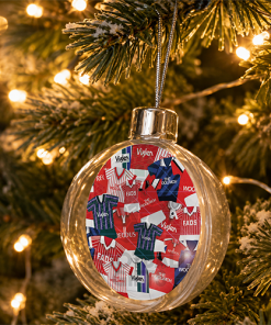 Charlton Athletic Jumbo Christmas Bauble Retro Kit Mash Christmas Tree Decoration - Image 2