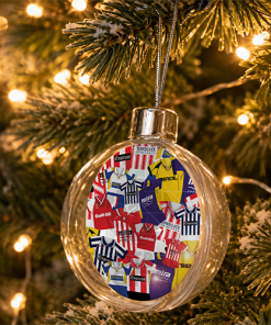 Cheltenham Town Jumbo Christmas Bauble Retro Kit Mash Christmas Tree Decoration - Image 2