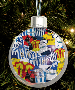 Colchester Utd Jumbo Christmas Bauble Retro Kit Mash Christmas Tree Decoration