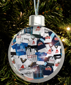 Derby County Jumbo Christmas Bauble Retro Kit Mash Christmas Tree Decoration