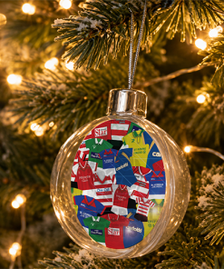 Doncaster Rovers Jumbo Christmas Bauble Retro Kit Mash Christmas Tree Decoration - Image 2