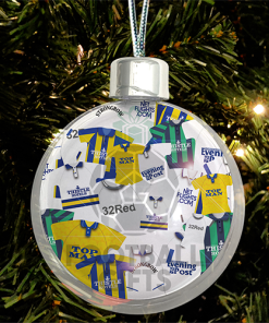 Leeds Utd Jumbo Christmas Bauble Retro Kit Mash Christmas Tree Decoration