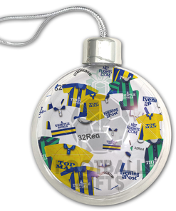 Leeds Utd Jumbo Christmas Bauble Retro Kit Mash Christmas Tree Decoration - Image 3