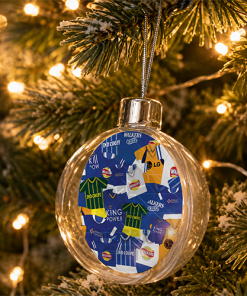 Leicester City Jumbo Christmas Bauble Retro Kit Mash Christmas Tree Decoration - Image 2