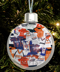 Luton Town Jumbo Christmas Bauble Retro Kit Mash Christmas Tree Decoration